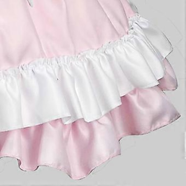 Naisten pitsikerroksiset piikatytön mekot, suloinen Lolita-mekko, viktoriaaninen hihaton Halloween-cosplay-asu (XL)