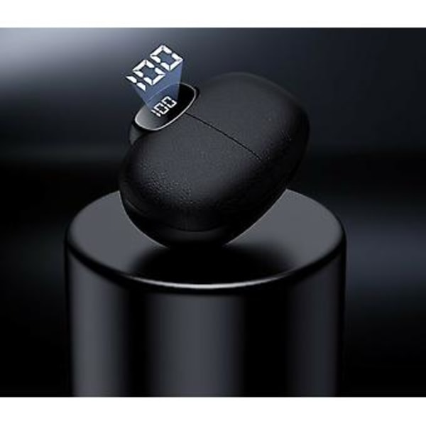 Bluetooth earbuds TWS trådløse hovedtelefoner 5.0 støjreducerende vandtæt headset (Sort)