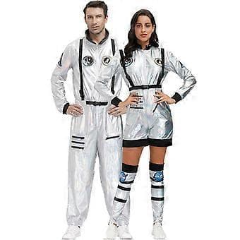 Män Kvinnor Rymd Astronaut Cosplay Kostym Halloween Karneval Performance Kostym (M Herr)