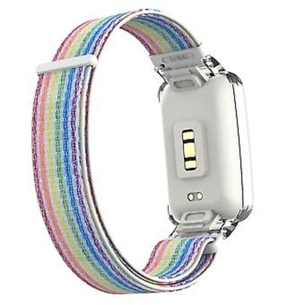 PC-etui + Nylon Loop-rem til Xiaomi Mi Band 7 Pro (Farverig)