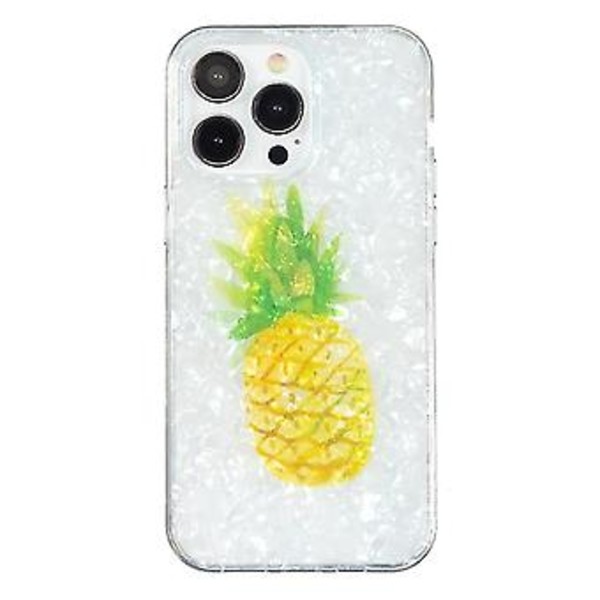 For iPhone 15 Pro Imd Shell Mønster Tpu Telefonveske (Ananas)