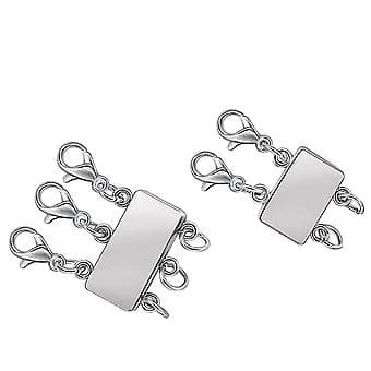 2/3 tråde lås lukning multi tråde lås halskæder armbånds forbindelser (sølv)