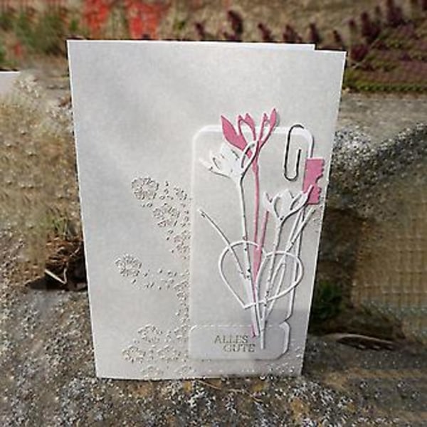 Blomster Metall Klippestanser Stencil DIY Scrapbooking Album Stempel Papir Kort Preget ( )