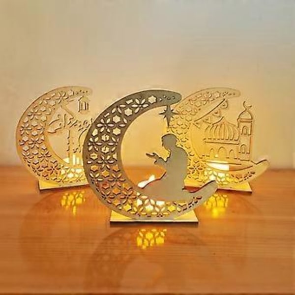 Lampe Ornament Fint Håndværk Revnebestandig Træ Fe Månefestival Lys Husholdningsartikler Qinhai(H )