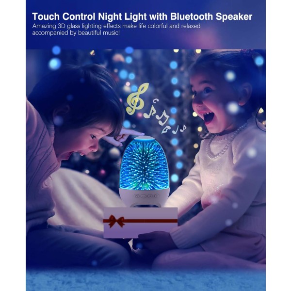 Nattljus Bluetooth högtalare Sänglampa Touch Control Multi Co