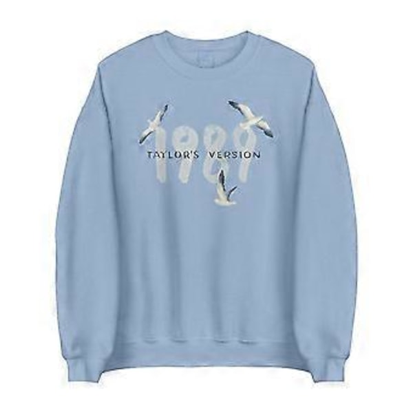 Taylor 1989 Crew Neck -paidat naisille ja miehille - Oversized Crewneck 1989 -collegepaita pitkähihainen konserttipusero faneille lahjaksi (S)