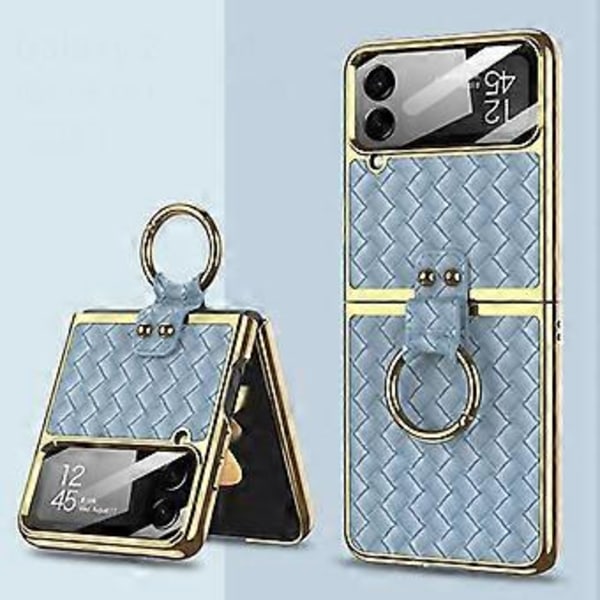 Kudottu Tekstuuri Kotelo Samsung Galaxy Z Flip4:lle (Sininen)