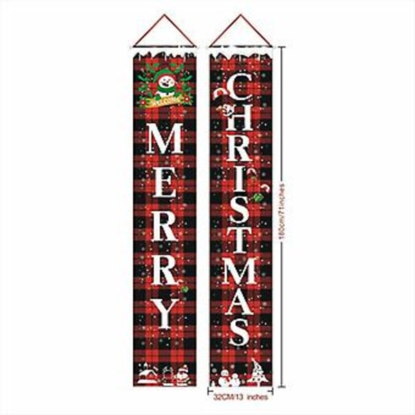 Julbanner, Juldörrbanner, Julentréskyltbanner, Julentréskyltbanner, God Jul Välkommen Banner, för Juldörr
