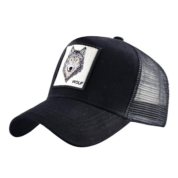 Unisex Animal Mesh Trucker Hat Square Patch Baseball Caps