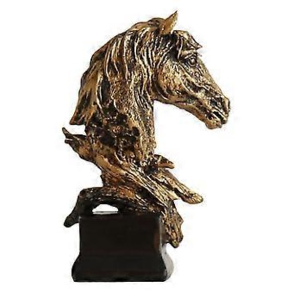 Landlig Retro Hestehoved Statue Studie Stue Indretning Skrivebord Bord Vin Samlerobjekt Figur Møbler Skulptur