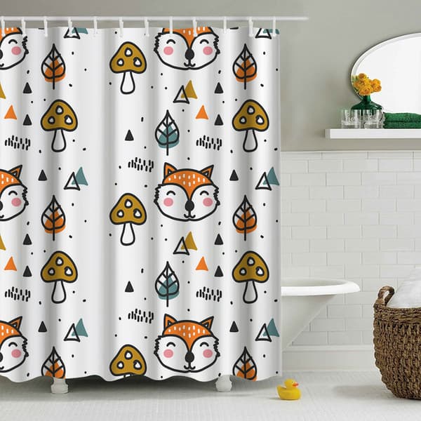 Duschdraperi 180x180 (Stil 4) – Maskintvättbar tjock polyester