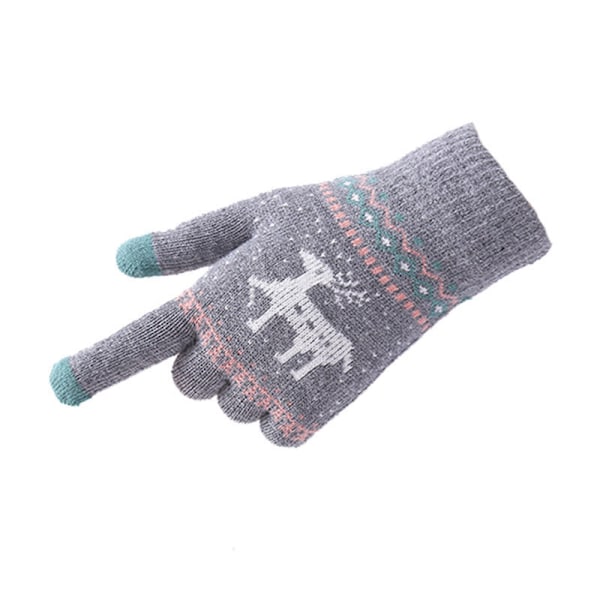 Liten hjort beige+grå 2-pack, magiska handskar dam värmefoder
