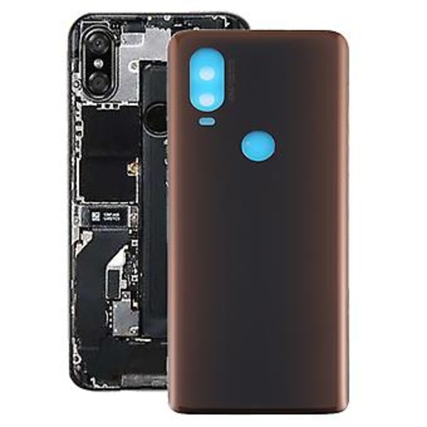 Batteri Bagside Cover til Motorola Moto One Vision Blå (Brun)