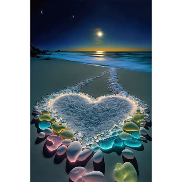 Fuld 5d Diamantmaleri, (30x40cm) Seaside D Diamantmaleri