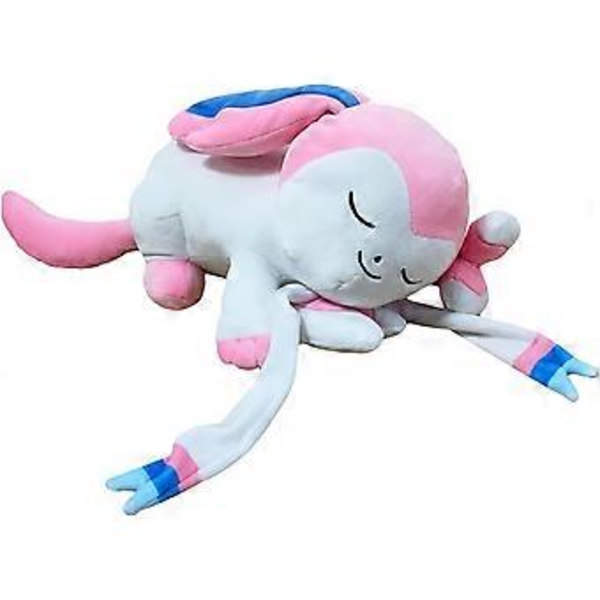 Sovande Carton Kudde Pocket Monster Djur Squish Evolution Plysch Leksak Fylld Mjuk Plushies Gosig Dock för Barn (13,8 tum, Rosa)