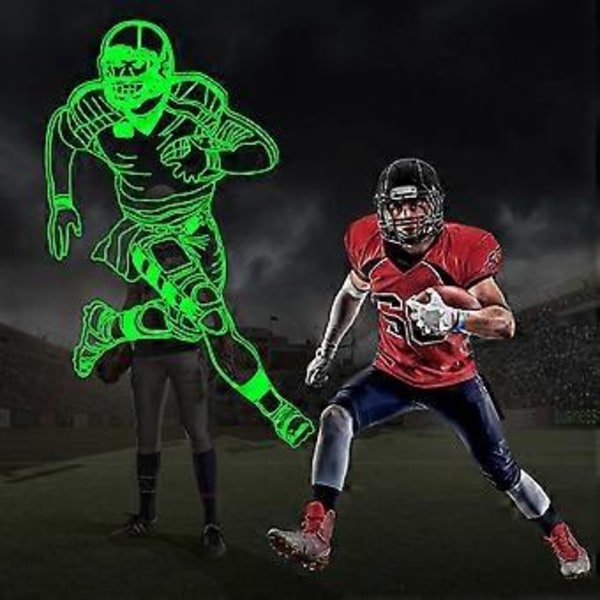 3D Rugby Nattlampor för Flickrum, 3 Mönster och Timerfunktion, 7 Färgbyten och Fjärrkontroll, Illusion LED Nattlampa Leksaker Presenter