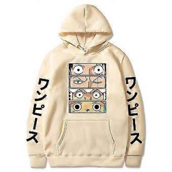 One Piece Anime Tryck Hoodie Långärmad Tröja med Huva Lös Vinter Höst Pullover Jumper Fans Gåva -NMAOV( XL)