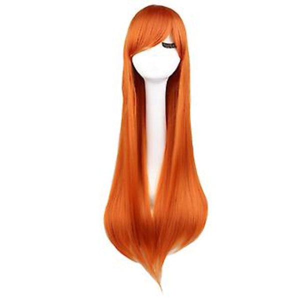 JUSCH Wekity 80cm Vacker Charmig Cosplay Rak Hårperuk, orange, WZ-1240R
