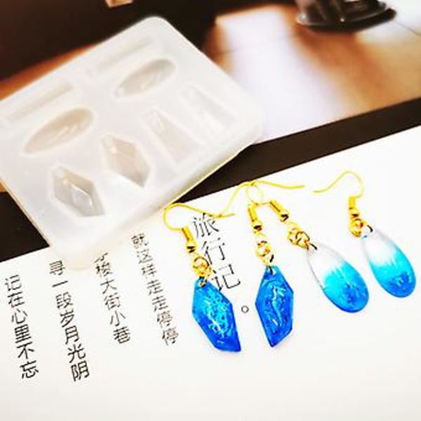Ørestikker Epoxy Resin Form Øreringe Silikoneform DIY Smykkefremstillingsmateriale