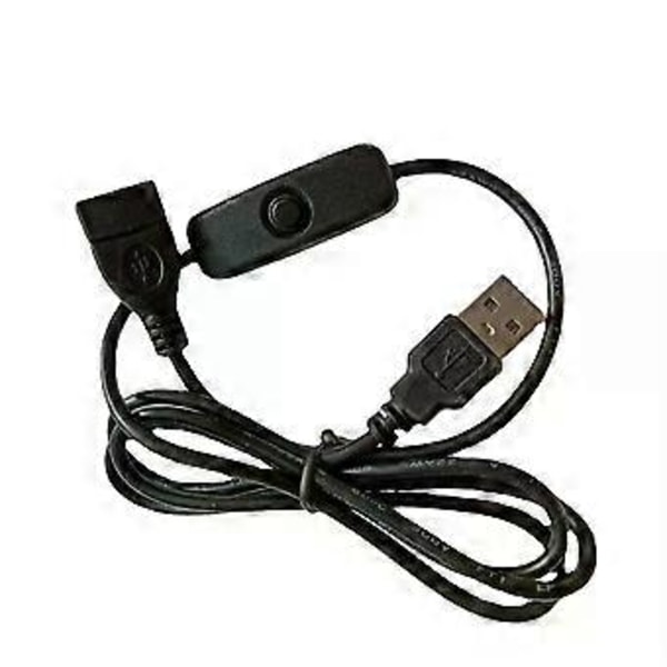 100 cm USB-kabel forlængerledning med ON/OFF-kontakt USB-kabel forlænger Toggle USB-strømforsyningsledning Holdbare adaptertilbehør (A2 501 Hvid)
