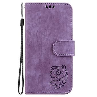 Prässattu nahkakotelo iPhone 15 Pro Maxille (Violetti)