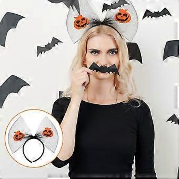 Hodebånd med sløyfe i netting, søtt Halloween-hårbånd, festivalhodeplagg