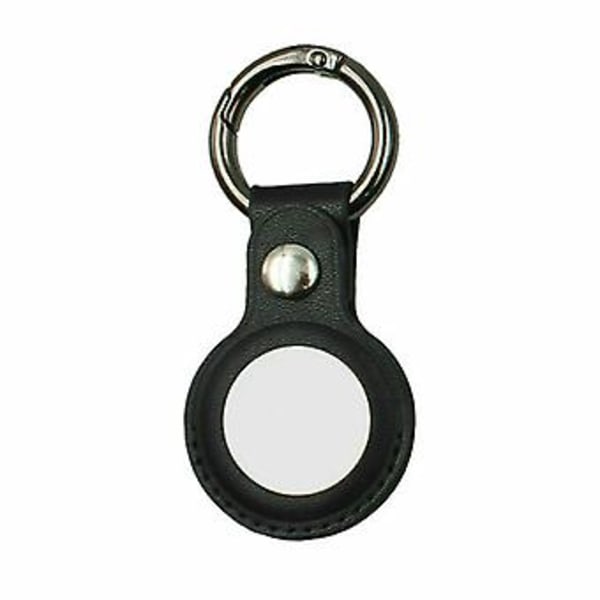 2X AirTag Læder Etui Cover til AirTags Kæledyrs Lokations Tracker Ærme Skind (Brun)