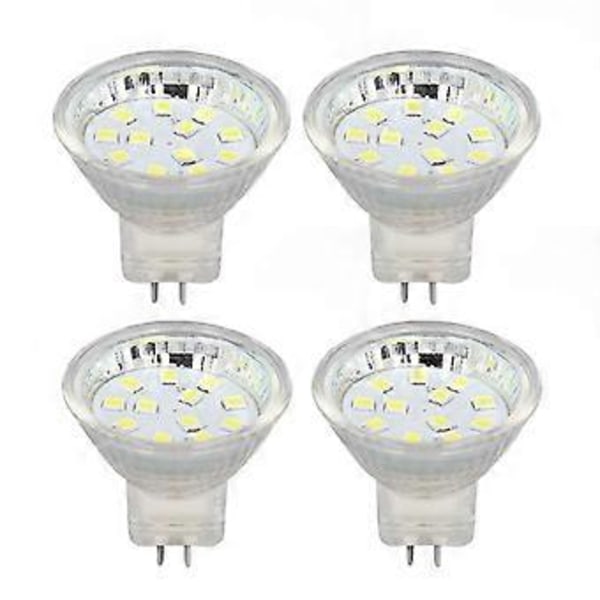 4 st MR11 12LED Lampa 2W 300LM Spot Light Lampa Dubbelstiftbas Landskapslampa Kallvit 6000K
