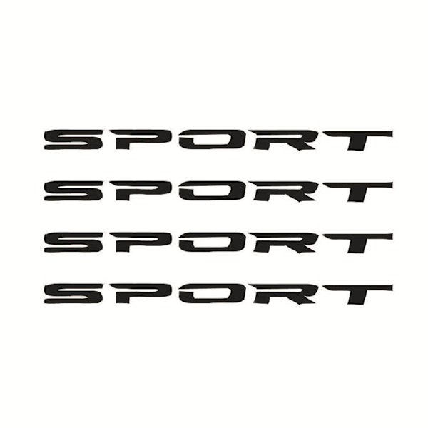 Musta 8 kpl \"Sport\" -tarroja autoihin tai moottoripyöriin - Ra