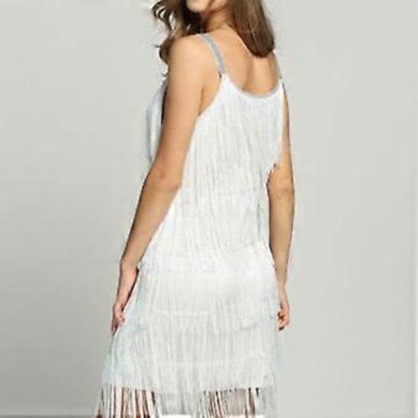 Cocktailklänning Huvudband Great Gatsby 1920-tal Frans Flapper Party Dekoration Mode (L Svart)