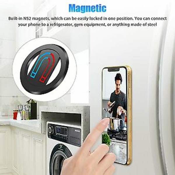 Fingerringhållare Ställ Grepp 360° Roterande För Mobiltelefon Bil Magnetiskt Fäste ( )