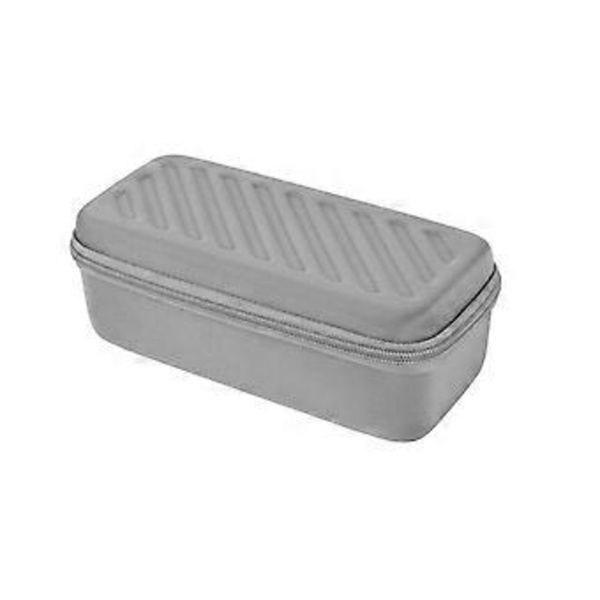 Bärbar Klockförvaringslåda Displayhållare Klockresefodral 3 Fack Klockdisplay Presentförpackning Ficka Smycken Armbandsbox Grå(Grå)