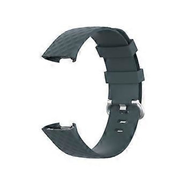 Blød Smart Watch Rem Sports Armbånd Udskiftning til Fitbit-Charge 3/4 (S Sort)