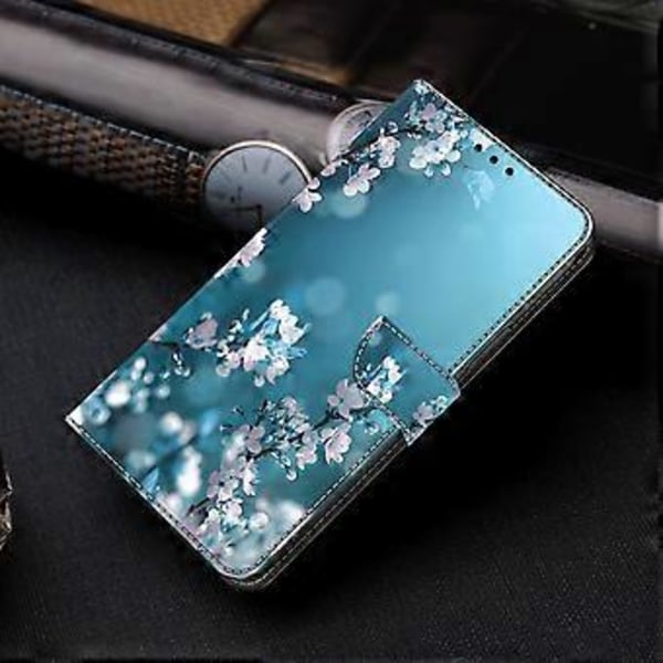 Læder Telefonetui til Samsung Galaxy A32 5G med 3D Mønsterprint, Stativ, Pengepung og Folio Cover (Style E)