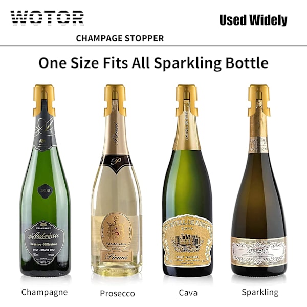 Champagnepropper med rustfrit stål champagnepropper med mad gr