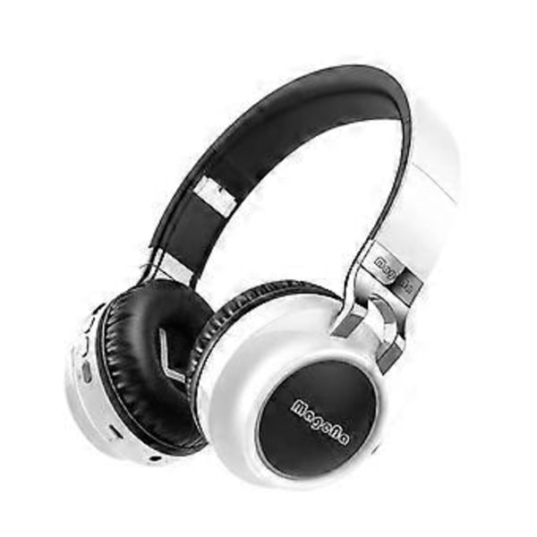 Bluetooth hörlurar, trådlösa Bluetooth hörlurar, hopfällbara trådlösa Bluetooth hörlurar (Vit)