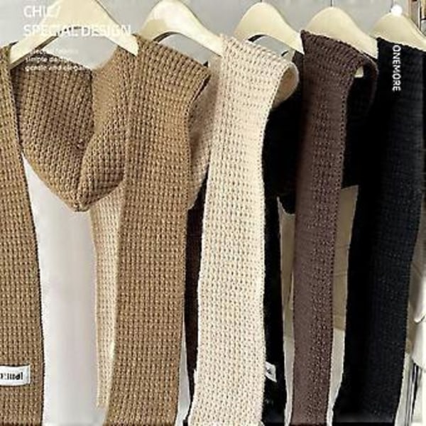 Stickad damscarf, vardaglig, multifunktionell, modeaccessoar, sjal för att piffa upp dina outfits, resor, kaffefärg (Kaffefärg)