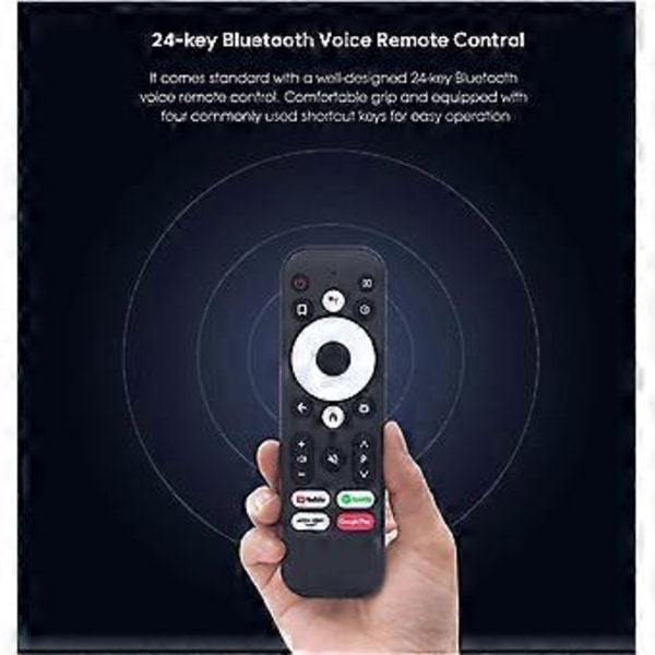 Bluetooth stemmefjernkontroll for KM7 Android TV-boks med 24 taster