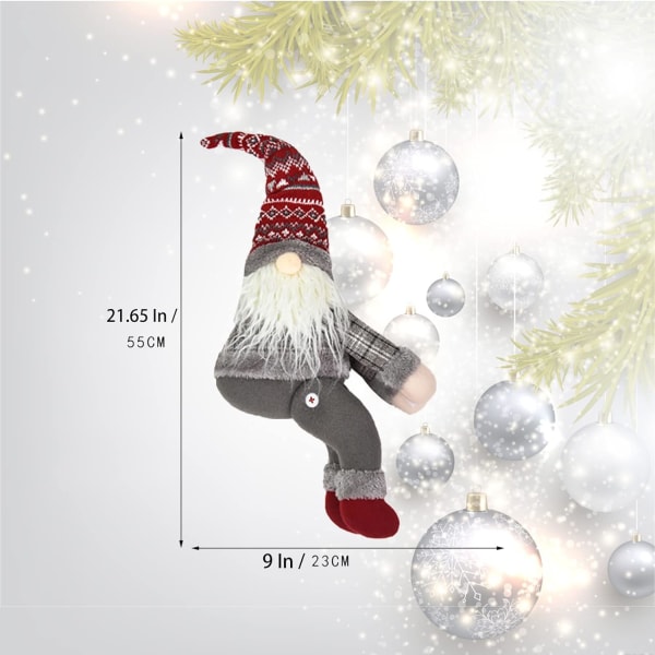 (Röd) Julgranstomte, rolig julgransdekoration, handgjord