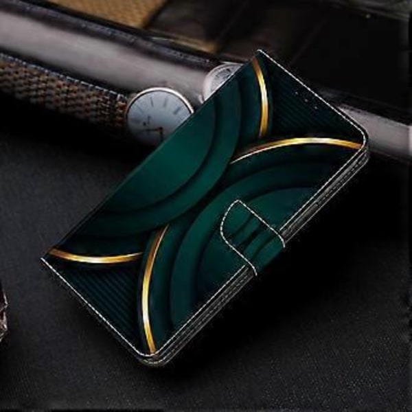 Plånboksfodral för Samsung Galaxy A54 5G, PU-läder 3D-mönstrat stativskyddande telefonfodral (Stil H)