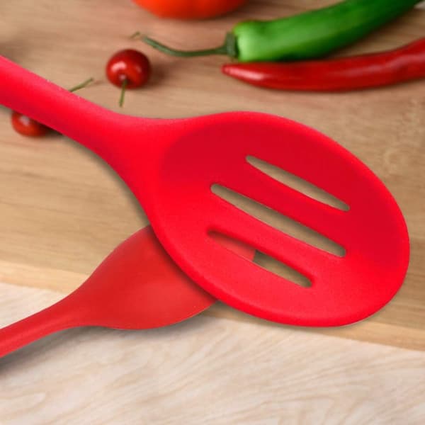 Set med 2 non-scratch, värmetåliga, premium silikon köksspatlar