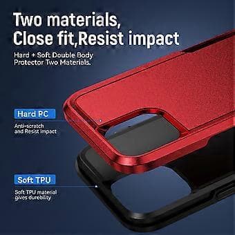 For iPhone 15 Pro PC+TPU støtsikker telefonveske Anti-fall bakbeskytterdeksel (Stil E)