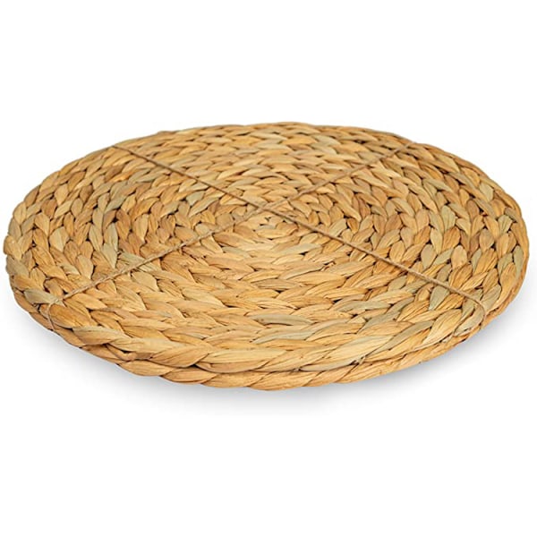 2 x 30 CM pyöreät vesihyasinttiset paikat, kudotut korkealaatuiset