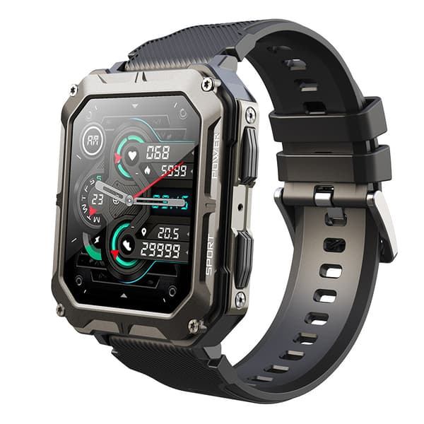 Svart, ny C20pro Bluetooth-samtal smartklocka, utomhus tre-bevis