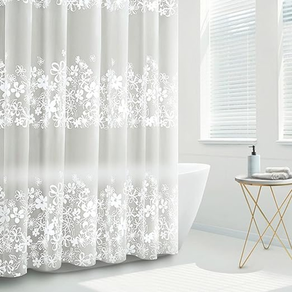 1 stk. bruseforhæng 180 x 180 cm antibakteriel bruse- og badekar W