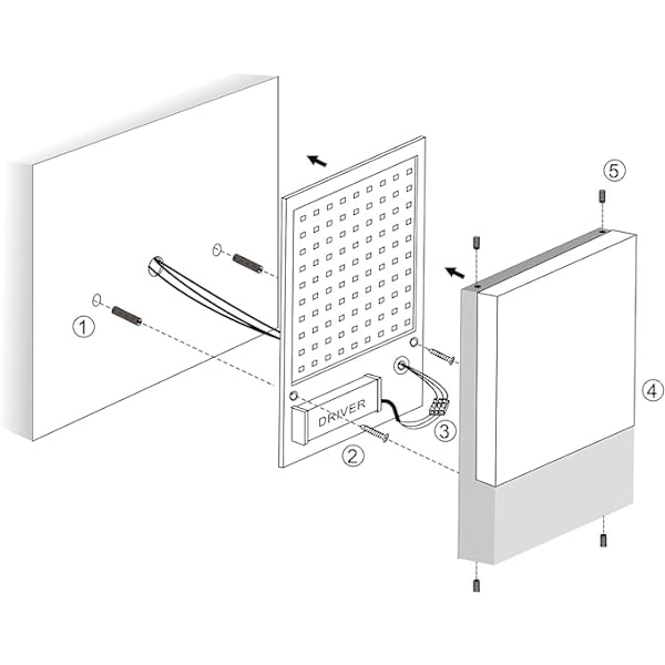 15W LED inomhus/utomhus vägglampa, vattentät IP65 modern aluminium
