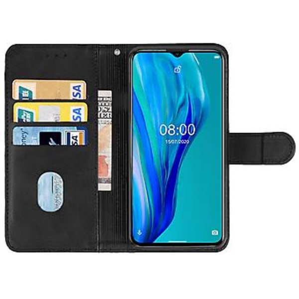 Lærveske for Ulefone Note 12 (Svart)