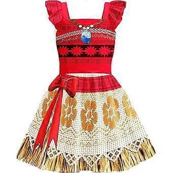 Moana 2 Cosplay Kostym Maskeradklänning för Flickor Kvinnor (120cm C)
