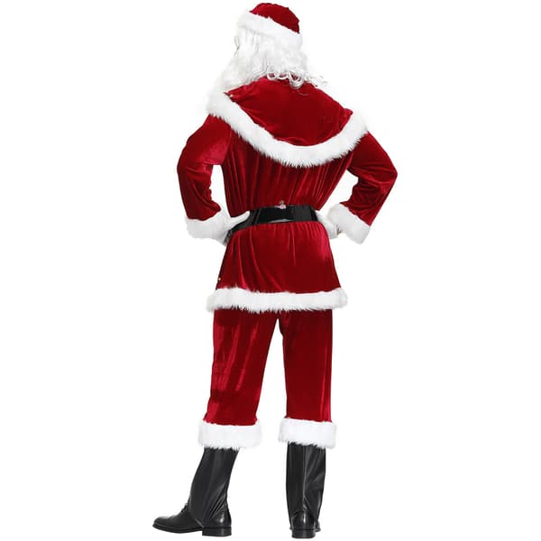 Julekostumesæt til mænd, Julemandskostume, Rollespils juleuniformsæt XXXXL