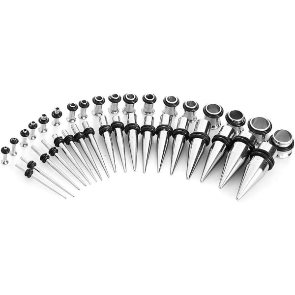 Øreutvidelsessett 36PCS/Set Rustfritt Stål Øreutvidelse Stretc